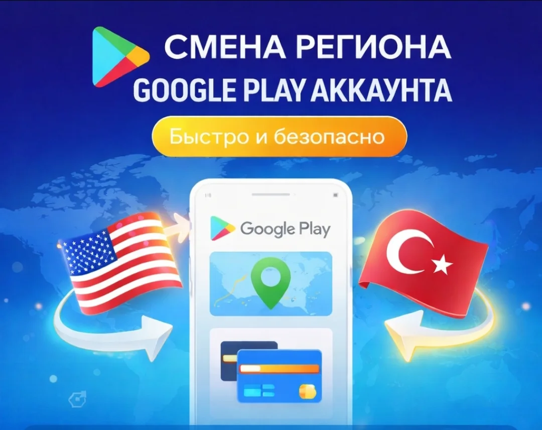 🔄 СМЕНА РЕГИОНА GOOGLE PLAY АККАУНТА | ЛЮБОЙ РЕГИОН