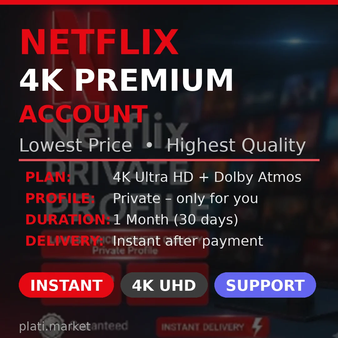 Аккаунт Netflix Premium на один месяц