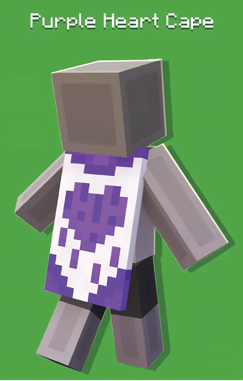 МАЙНКРАФТ ⛏️【Purple Heart Cape】🏗️СКИН • ТВИЧ ДРОПЫ / ДРОПСЫ • JAVA & BEDROCK•GLOBAL
